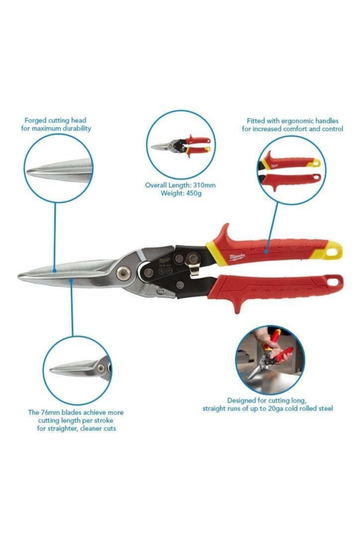 KAPORTACI MAKASI DÜZ 310mm