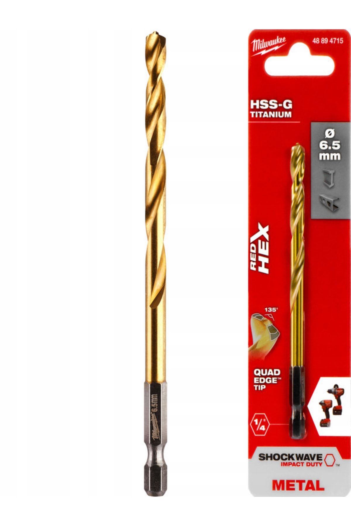 METAL MATKAP UCU HEX GİRİŞLİ HSS-G 6,5X 107mm