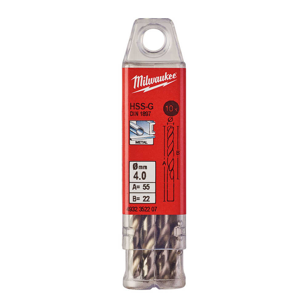 METAL MATKAP UCU HSS KISA SERİ 4,0 X 55 mm. 10LU