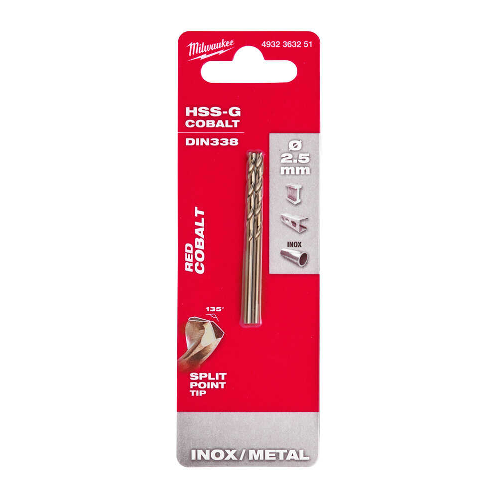 METAL MATKAP UCU HSS-G CO(ALTIN SERİ)2,5x57mm 2Lİ