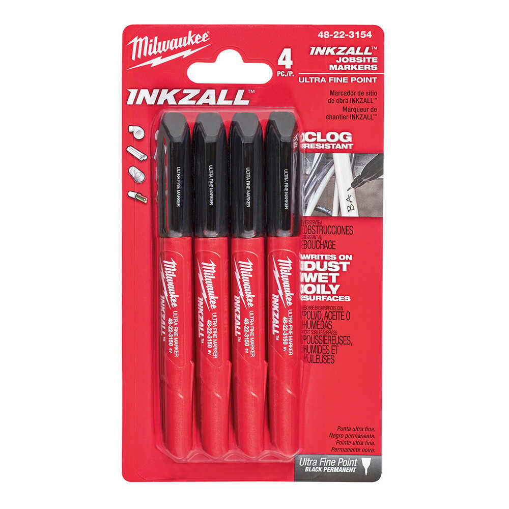 INKZALL İNCE UÇLU MARKER - 4'LÜ PK