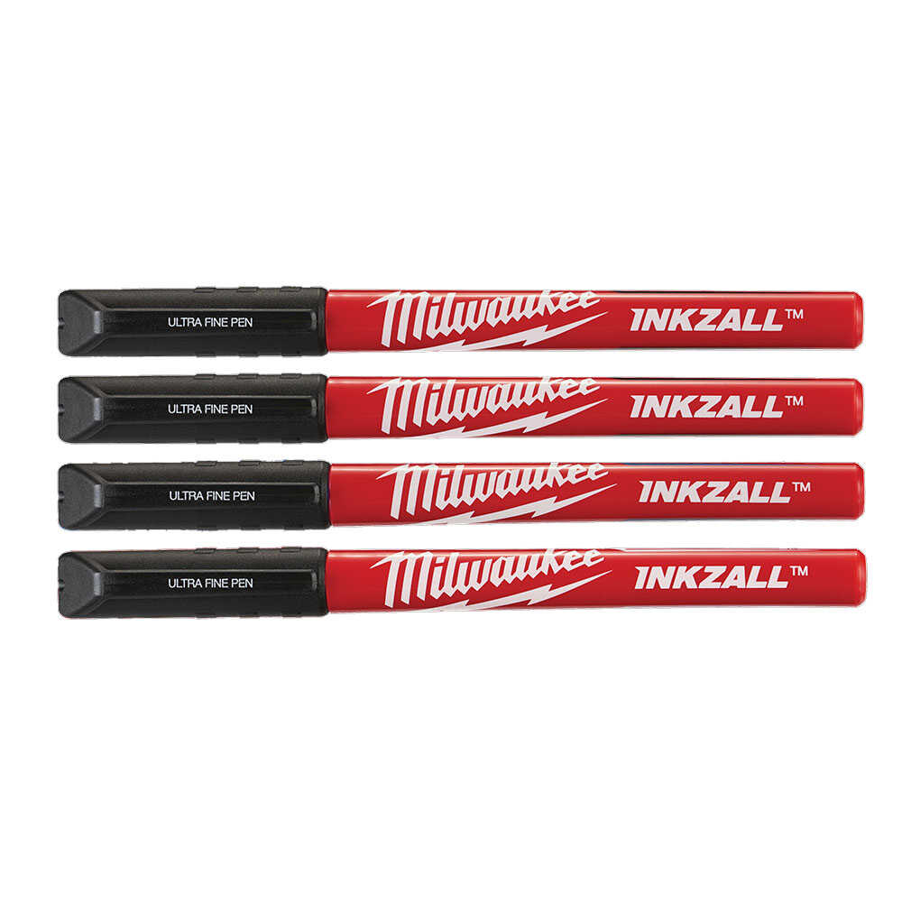 INKZALL İNCE UÇLU SİYAH MARKER 4 PARÇA