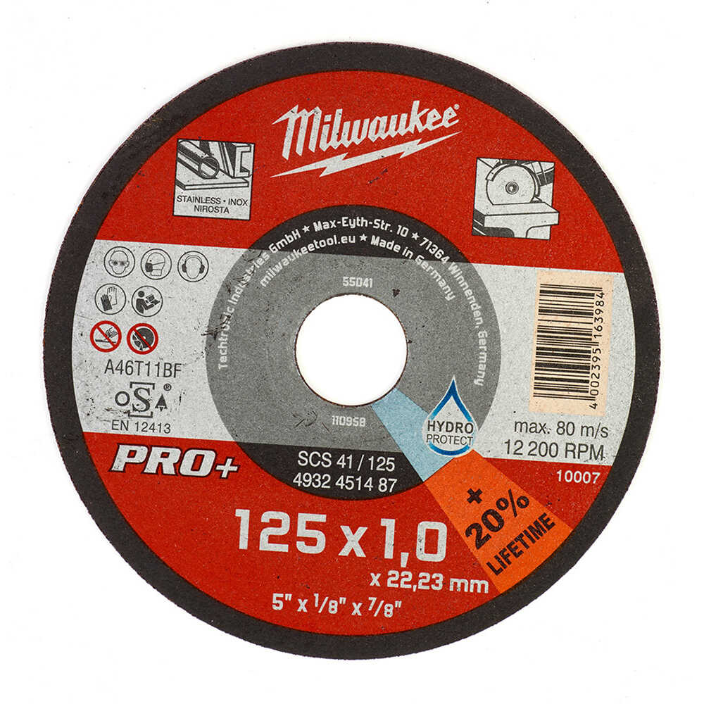 TAŞ METAL KESME INOX 125x22x1 200li PKT