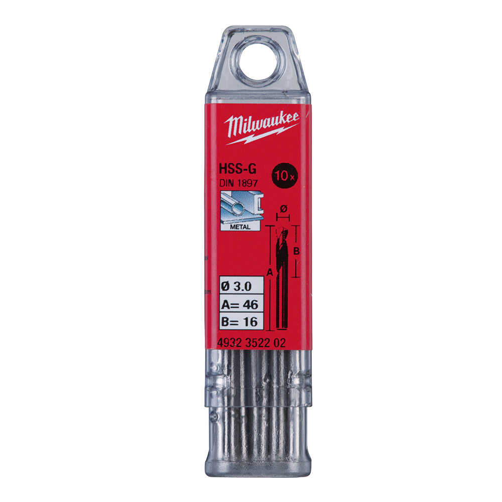 METAL MATKAP UCU HSS KISA SERİ 3,0 X 46 mm. 10LU
