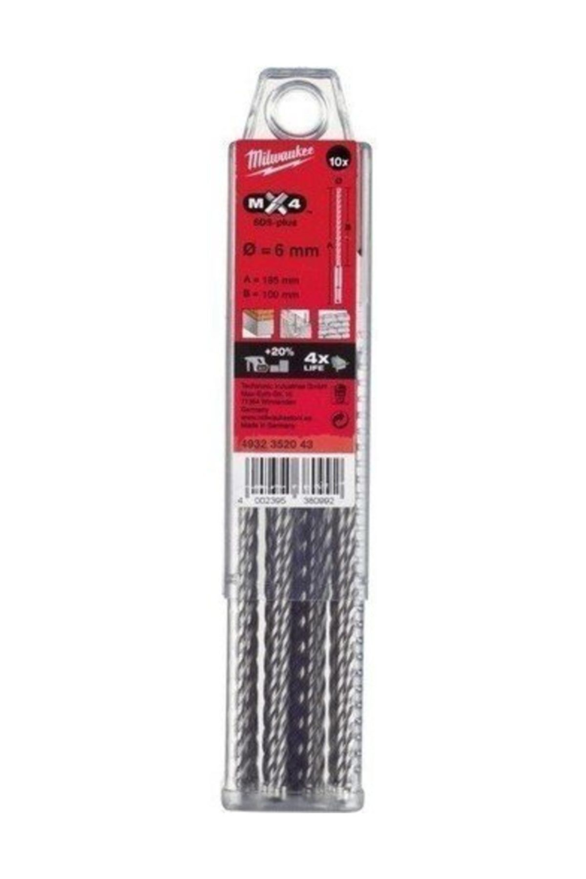 SDS-PLUS 12x210 MATKAP UCU MX4 SERİ 10LU PKT