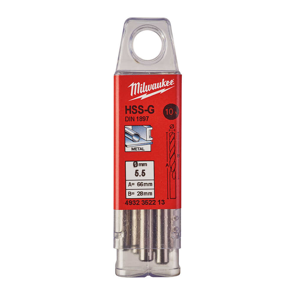 METAL MATKAP UCU HSS KISA SERİ 5,5 X 66 mm. 10LU
