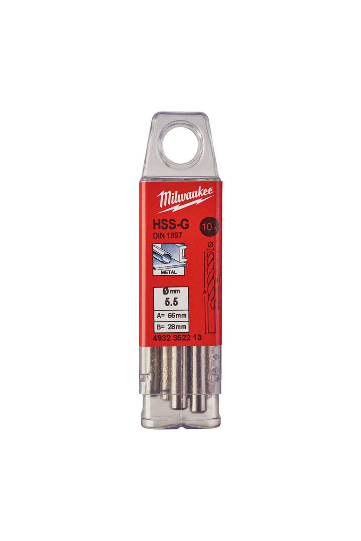METAL MATKAP UCU HSS KISA SERİ 5,5 X 66 mm. 10LU