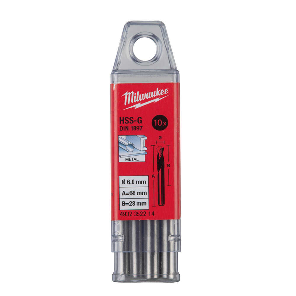 METAL MATKAP UCU HSS KISA SERİ 6,0 X 66 mm. 10LU