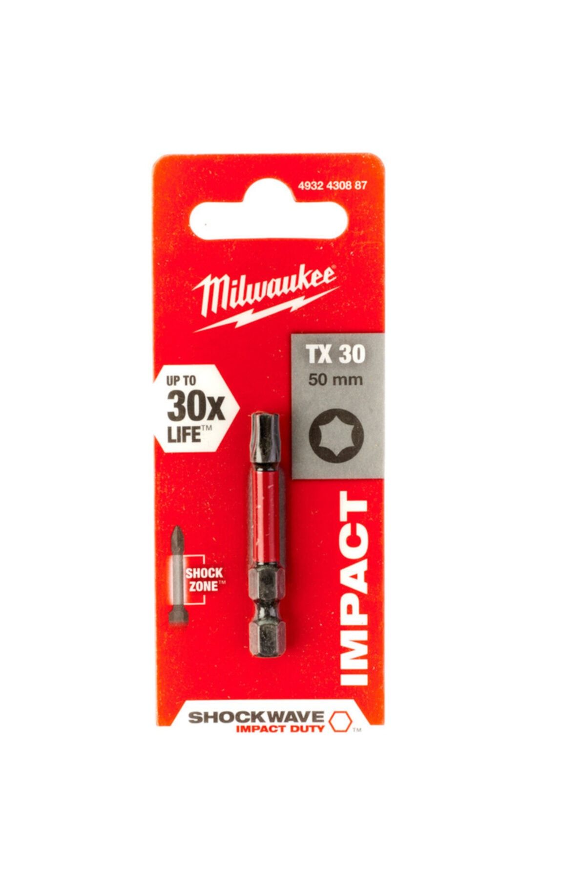 BİTS UÇ TX 30 50mm 1Lİ PKT SHOCKWAVE
