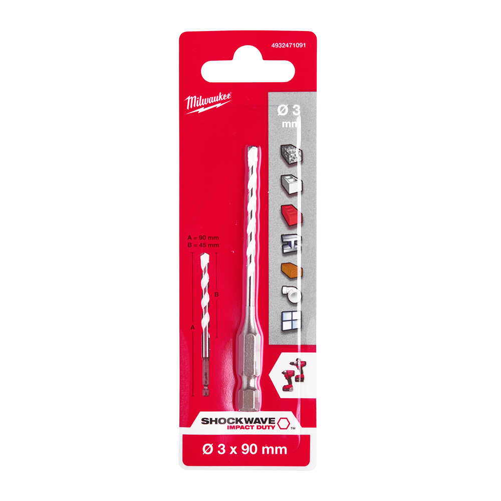 MULTİ BETON MATKAP UCU HEX GİRİŞLİ 3x45mm