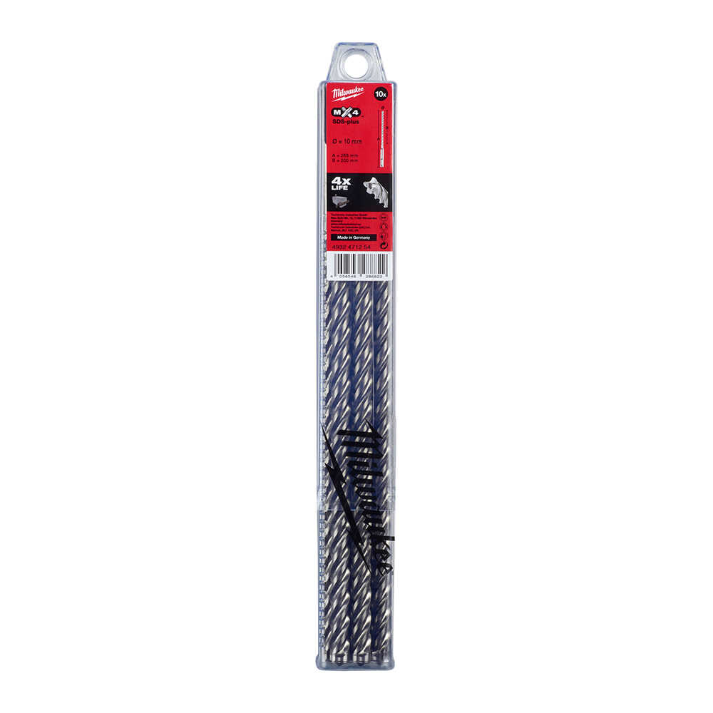 SDS-PLUS 10X265 ELMAS MATKAP UCU MX4 10'LU