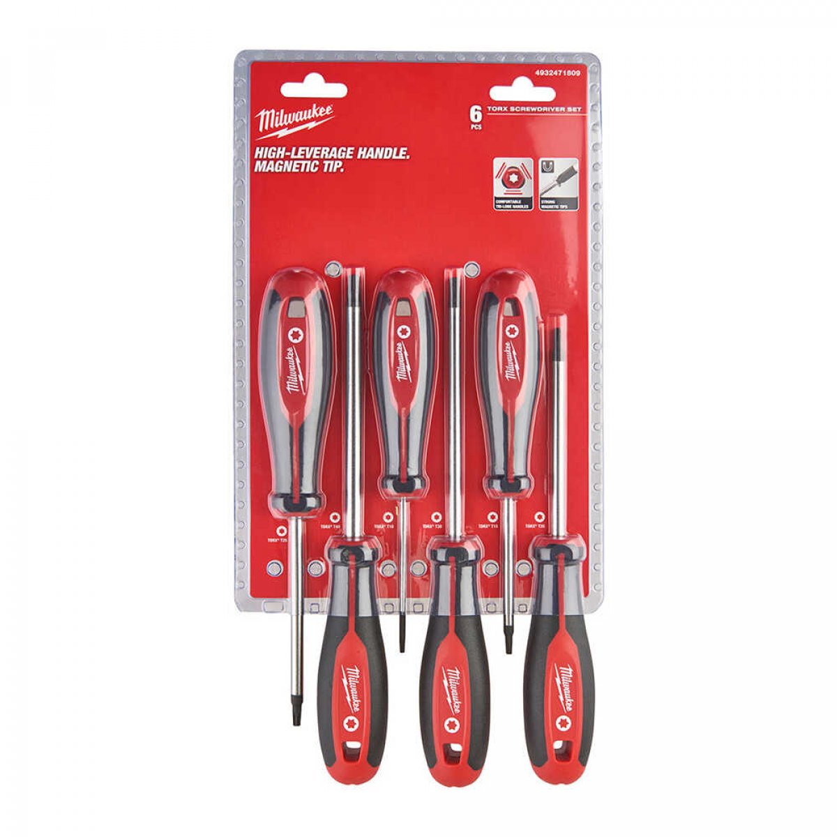 MİLWAUKEE Tri-Lobe tornavida Tork set (6 Parça)T10/T15/T20/T25/T30/T40 T4932471809