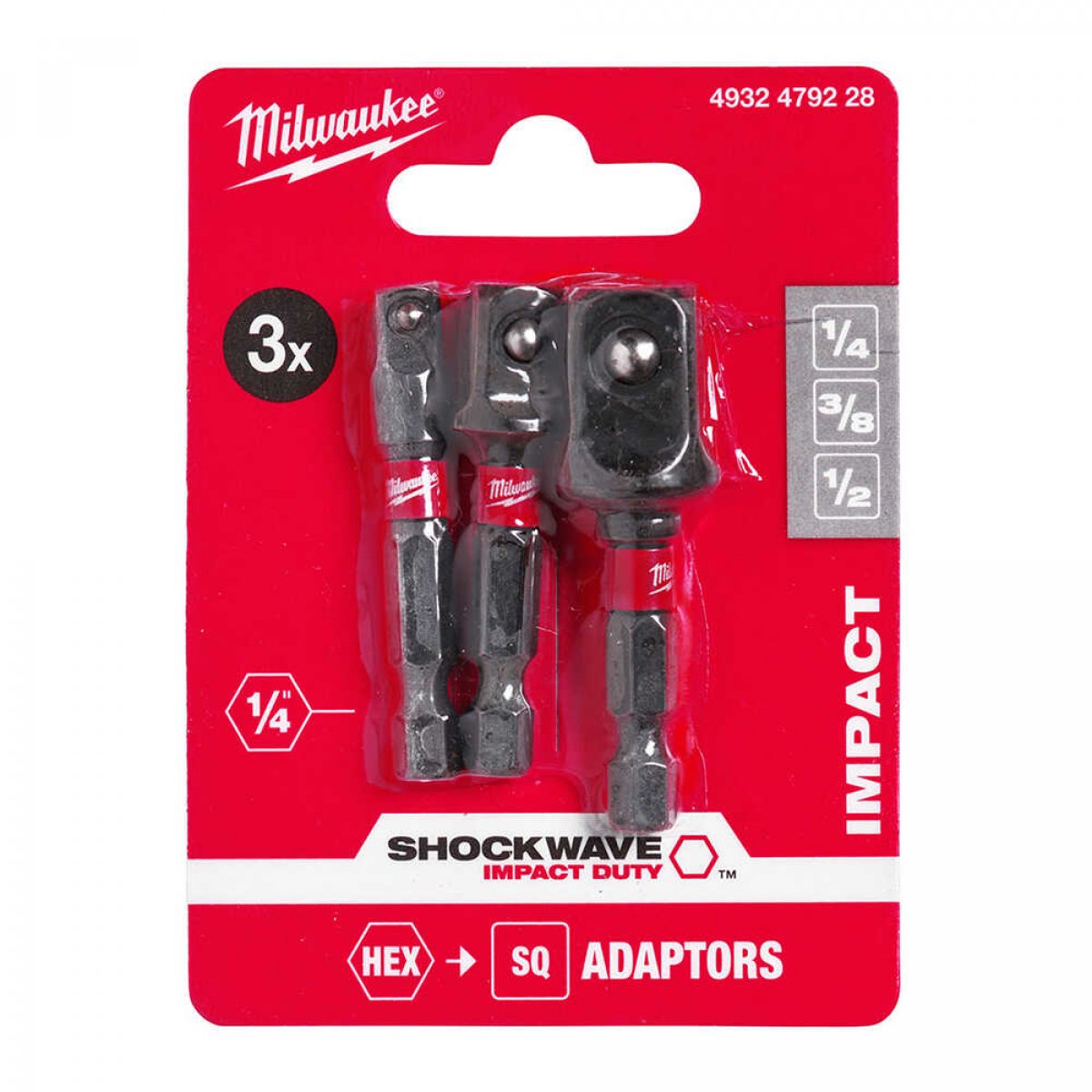 Milwaukee Hex Lokma Adaptör Seti 3 Parça T4932479228 Milwaukee
